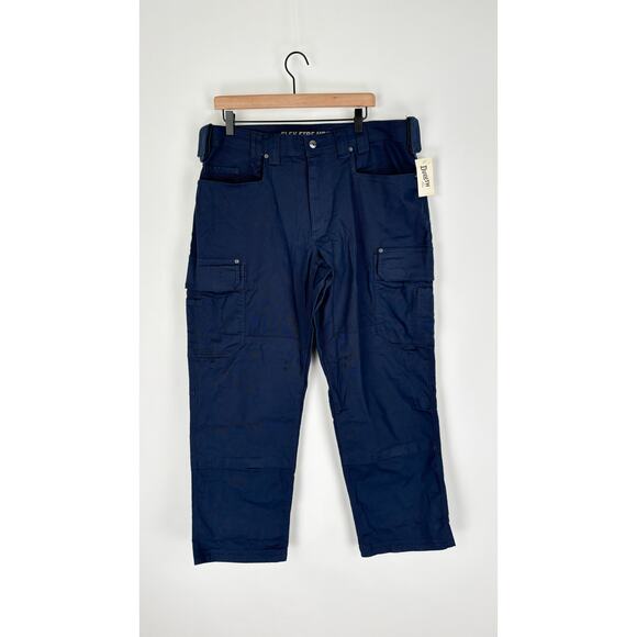 Duluth DuluthFlex Fire Hose Ultimate Relaxed Fit Cargo Pants 38x32 New Navy Blue - Picture 1 of 11